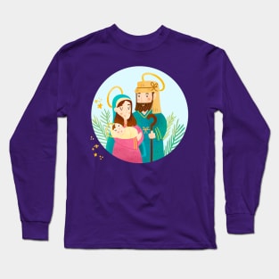 Nativity Cartoon Long Sleeve T-Shirt